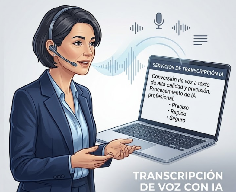 Transcripción de voz con IA